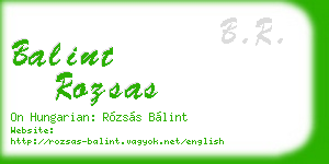 balint rozsas business card